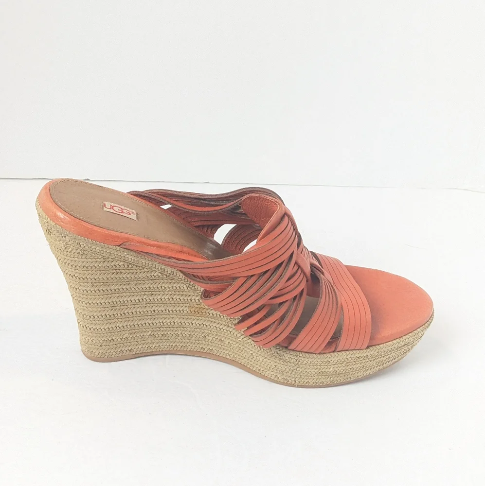 UGG Orange leather Melinda Wedges - Picture 9 of 16